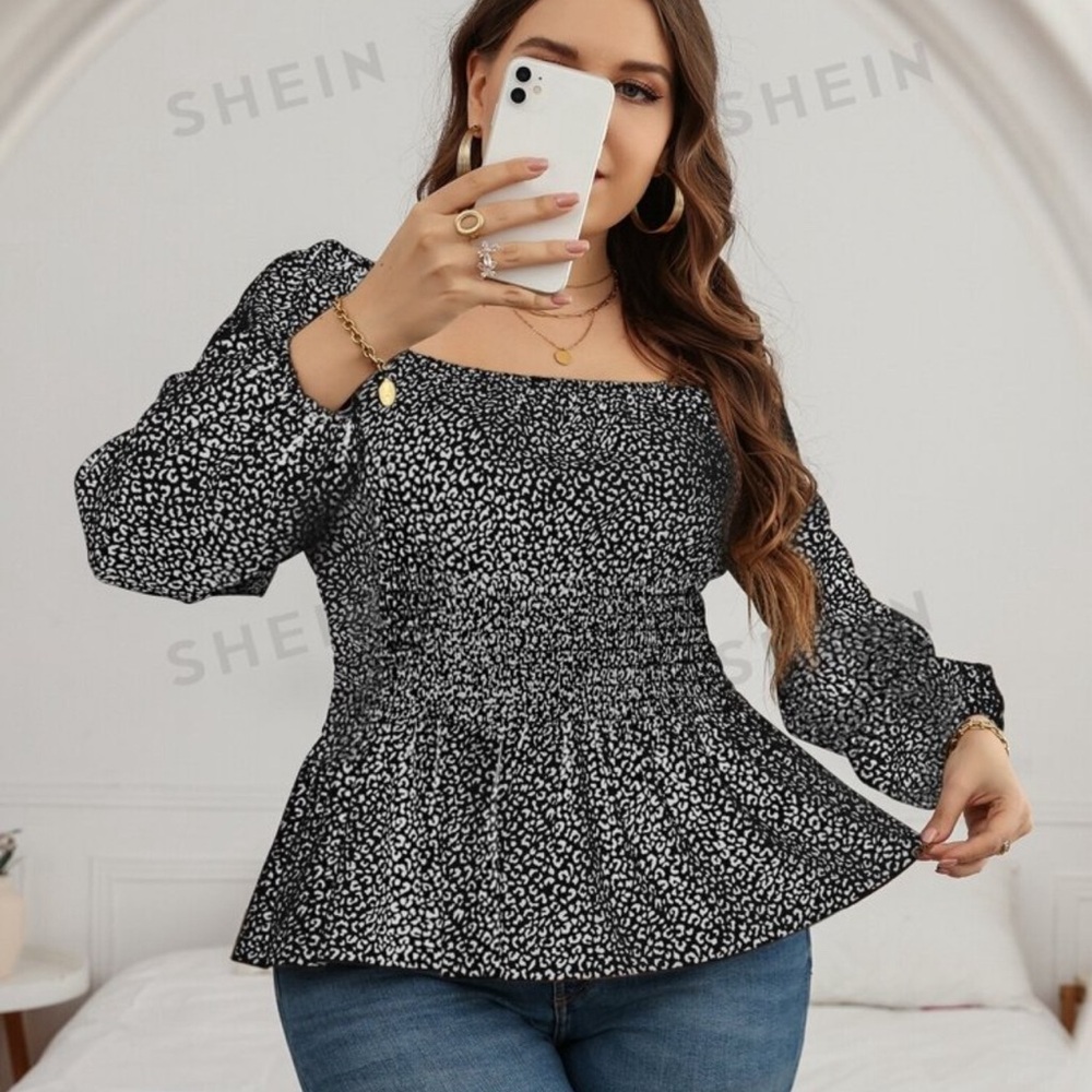 SHEIN Leopard Print Blouse